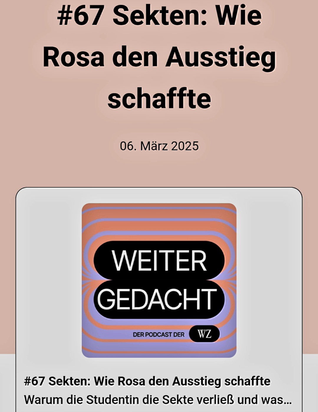 Bericht einer Betroffenen: Wie Rosa den Ausstieg schaffte