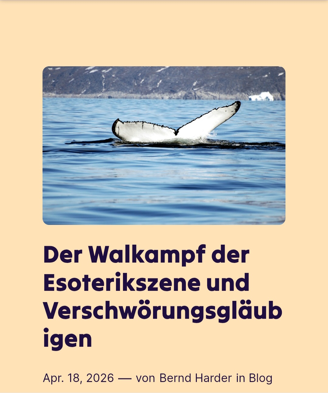 Ein Wal als Projektionsfläche für Verschwörungstheorien
